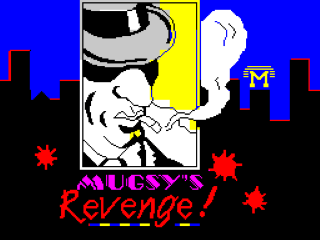 Mugsy's Revenge title screen for ZX Spectrum